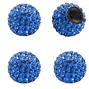 TAPON DE VALVULA BRILLOS 4 PZAS. AZUL (JUEGO)