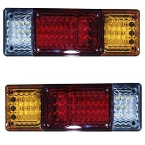 CALAVERA PARA NISSAN D21 CON 54 LEDS BLANCO/ROJO AMBAR (PAR)