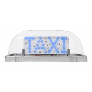 COPETE PARA TAXI TRANSPARENTE LUZ DE LEDS Y 2 VISTAS-AZUL (PIEZA)