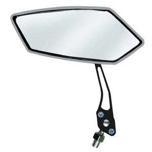 ESPEJO UNIVERSAL PARA MOTO CON BRAZOS NEGROS-CROMADO (PAR)