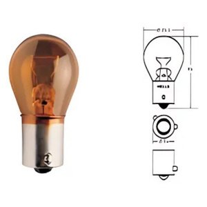 FOCO 24V 21W PY21W BAU15S AMBAR Caja con 10 piezas (10)