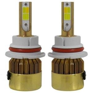 FOCOS DE 2 LEDS 9004 BICOLOR AMARILLO/BLANCO. (PAR)
