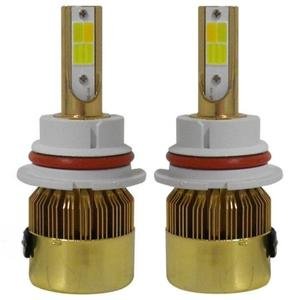 FOCOS DE 2 LEDS H13 BICOLOR AMARILLO/BLANCO. (PAR)