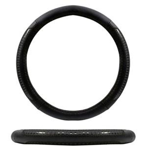 FUNDA PARA VOLANTE MEDIANA DE 38 CM NEGRA 2 SECCIONES LINEAS HORIZONTALES (PIEZA)