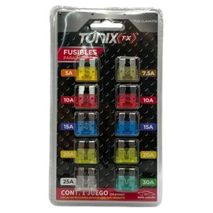 FUSIBLE DE CLAVIJA 10 PIEZAS 5A 7.5A 10A 15A (CAJA)