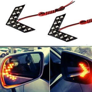 LUZ DIRECCIONAL PARA ESPEJO NEGRA CON LEDS ROJO. (PAR)