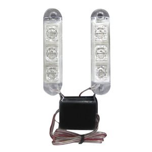 ESTROBO DE LEDS DOBLE ROJO CON AZUL. (PAR)