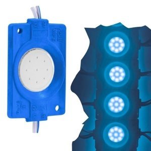 TIRA TIPO CHIP REDONDO CON 9 LEDS COB AZUL (PIEZA)