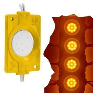 TIRA TIPO CHIP REDONDO CON 9 LEDS COB AMARILLO (PIEZA)