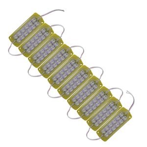 TIRA TIPO CHIP CON 12 LEDS 3528 AMARILLO (JUEGO)