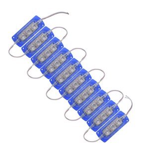 TIRA TIPO CHIP CON 3 LEDS 3528 AZUL (JUEGO)