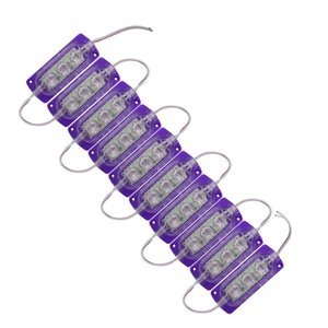 TIRA TIPO CHIP CON 3 LEDS 3528 MORADO (JUEGO)
