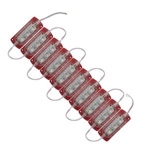 TIRA TIPO CHIP CON 3 LEDS 3528 ROJO (JUEGO)