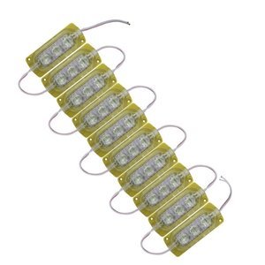 TIRA TIPO CHIP CON 3 LEDS 3528 AMARILLO (JUEGO)