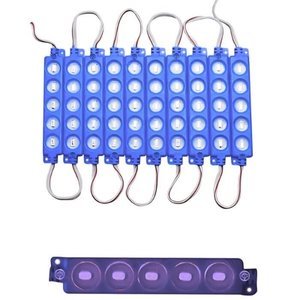 TIRA TIPO CHIP CON 5 LED TIPO ENCAPSULADO AZUL. (PIEZA)