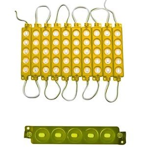 TIRA TIPO CHIP CON 5 LED TIPO ENCAPSULADO AMARILLO. (PIEZA)
