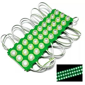 Tira tipo chip con 3 leds tipo sombrero color verde (PAR)