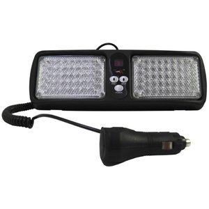 ESTROBO DE VISERA CON 43 LEDS Y 12 FUNCIONES ZUL CON ROJO. (PIEZA)