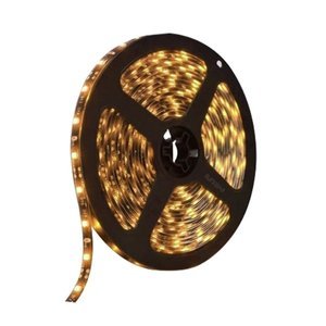 ROLLO LED 3528 DE 5M CON 60 LEDS/M FONDO NEGRO AMARILLO (ROLLO)