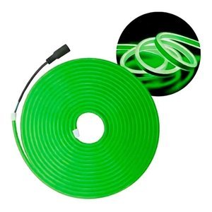 MANGUERA DE LED FLEXIBLE COLOR VERDE CON 4 ADAPTADORES, 5 METROs (ROLLO)