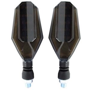 LAMPARA DIRRECCIONAL PARA MOTO C/5 LED BLANCO  AMBAR Y CUBIERTA TIPO GEL (PAR)