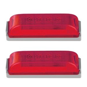 PLAFÓN CUADRADO CON10 LEDS ROJO. (PAR)