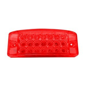 PLAFÓN RECTANGULAR CON 21 LEDS CON ESTROBO ROJO. (PIEZAS)