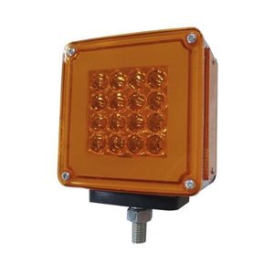 PLAFÓN CUADRADO 35 LEDS C/ OJO DE ANGEL TIPO GEL DOBLE CARA AMBAR/ROJO. DERECHA. (ALTA, BAJA Y ESTRO (PIEZA)