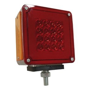 PLAFÓN CUADRADO 35 LEDS C/ OJO DE ANGEL TIPO GEL DOBLE CARA AMBAR/ROJO. IZQUIERDA. (ALTA, BAJA Y EST (PIEZA)