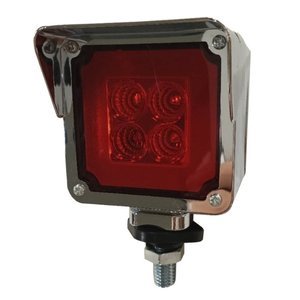 PLAFÓN CUADRADO 4 LEDS C/ OJO DE ANGEL TIPO GEL DOBLE CARA AMBAR/ROJO. IZQUIERDA. (ALTA, BAJA Y ESTR (PIEZA)