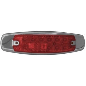 LA-PO10R PLAFON OVALADO 10 LEDS C/ ESTROBO ROJO (PIEZA)