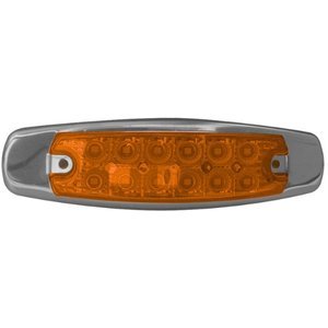 LA-PO10Y PLAFON OVALADO 10 LEDS C/ ESTROBO ÁMBAR (PIEZA)