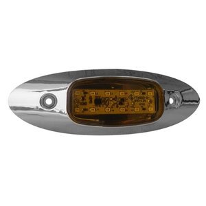 LA-PO12Y PLAFON OVALADO 12 LEDS C/ESTROBO ÁMBAR (PIEZA)