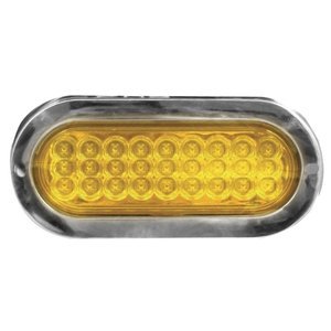 PLAFÓN OVALADO UNIVERSAL PARA CAMIÓN CON 27 LEDS ROJO ÁMBAR. (PIEZA)