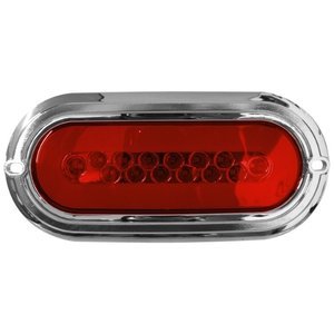 LA-POG14R PLAFÓN OVALADO 14 LEDS C/ OJO DE ÁNGEL TIPO GEL ROJO (PIEZA)