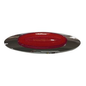LA-POG3R PLAFÓN OVALADO CON 3 LEDS CON OJO DE ANGEL TIPO GEL, COLOR ROJO. (ALTA, BAJA Y ESTROBO) (PIEZA)
