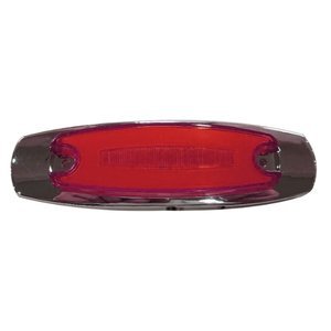 PLAFÓN UNIVERSAL OVALADO CON 4 LEDS CON OJO DE ANGEL TIPO GEL,PLANO, COLOR ROJO. (ALTA, BAJA Y ESTRO (PIEZA)