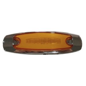 PLAFÓN UNIVERSAL OVALADO CON 4 LEDS CON OJO DE ANGEL TIPO GEL,PLANO, COLOR AMBAR (ALTA, BAJA Y ESTRO (PIEZA)