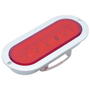 LA-POG54R PLAFÓN OVALADO C/5 LEDS, OJO DE ANGEL TIPO GEL Y 4 FUNCIONES, ROJO (PIEZA)