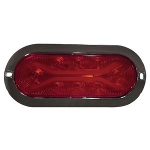 LA-POGX8R PLAFÓN OVALADO PARA CAMIÓN CON 8 LEDS, CON "X" TIPO GEL Y FUNCIONES, COLOR ROJO. (ALT, BAJ Y EST) (PIEZA)