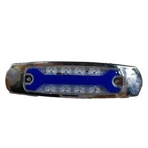 LA-POL8B PLAFON OVALADO REDONDO 8 LEDS 12/24 C/ FUNCIONES AZUL 16.2 X 4.5 CMS (PIEZA)