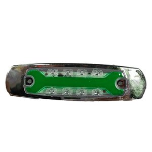 PLAFON OVALADO REDONDO 8 LEDS 12/24 C/ FUNCIONES VERDE 16.2 X 4.5 CMS (PIEZA)