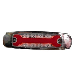 PLAFON OVALADO REDONDO 8 LEDS  12/24 C/ FUNCIONES ROJO 16.2 X 4.5 CMS (PIEZA)