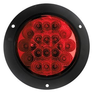 PLAFÓN REDONDO CON 20 LEDS Y BISEL NEGRO ROJO. (PIEZA)