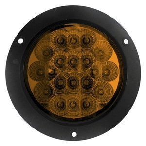 PLAFÓN REDONDO CON 20 LEDS Y BISEL NEGRO ROJO ÁMBAR. (PIEZA)