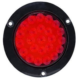 PLAFÓN REDONDO C/24 LEDS C/FUNC ABRIR/CERRAR, ALTA, BAJA Y ESTROBO, ROJO (PIEZA)
