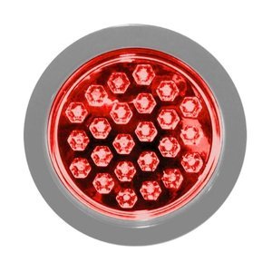 PLAFÓN REDONDO UNIVERSAL PARA CAMIÓN CON 24 LEDS ROJO. (PIEZA)