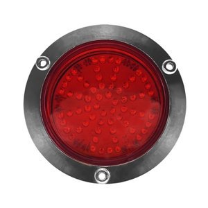 PLAFÓN REDONDO PARA CAMIÓN CON 4 FUNCIONES DE 66 LEDS ROJO. (PIEZA)