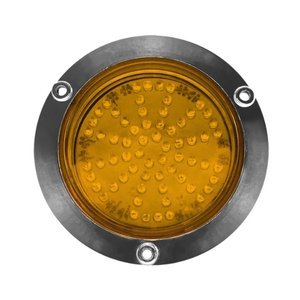 PLAFÓN REDONDO PARA CAMIÓN CON 4 FUNCIONES DE 66 LEDS ÁMBAR. (PIEZA)