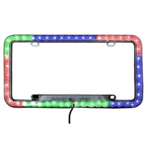 PORTA PLACA DE LED CON 3 FUNCIONES MUTLTICOLOR (PIEZA)